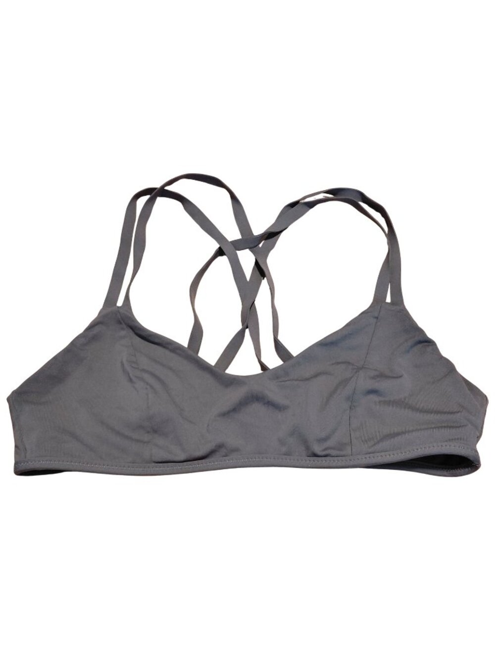 Athleta South Swell Bikini Top Gray Women's Size XS (no padding)